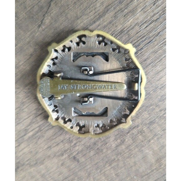 JAY STRONGWATER Miniature Frame Brooch NeimanMarcus Burgundy Crystals Bronze Pin - Picture 3 of 6